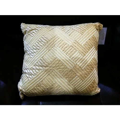 Artistic Accents Square Decorative Throw Pillow With Beaded Embroidery