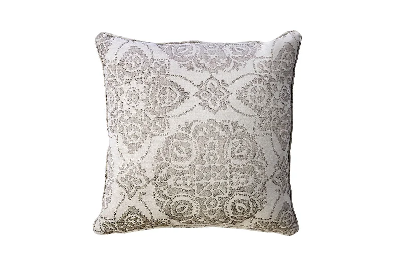 Benzara Contemporary Style Set of 2 Throw Pillows with Intricate Medallion Patterns