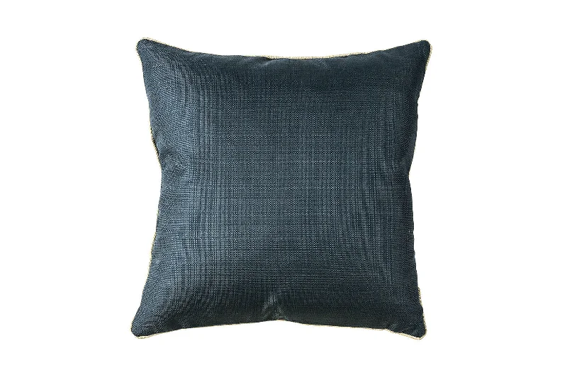 Benzara Contemporary Style Set of 2 Throw Pillows with Plain Face, Navy Blue