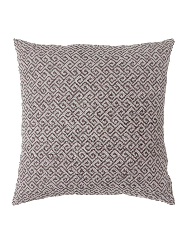 Benzara Contemporary Style Small Diagonal Patterned Set of 2 Throw Pillows, Brown