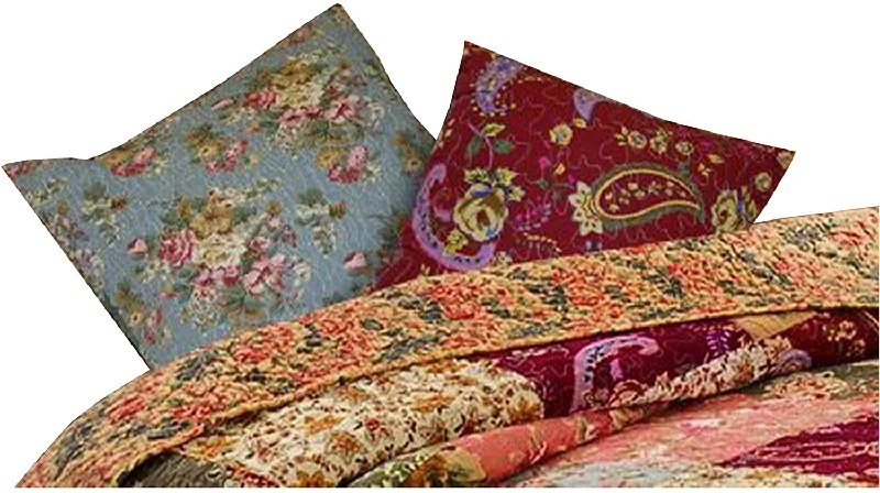 Benzara Kamet Fabric decorative Pillow with Floral Prints, Set of 2, Multicolor