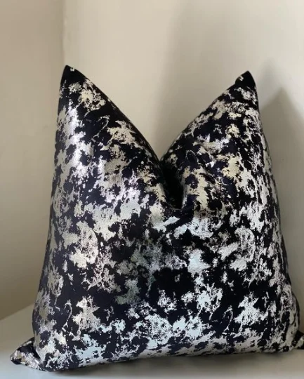 Black & White Pattern on Blend Pillow