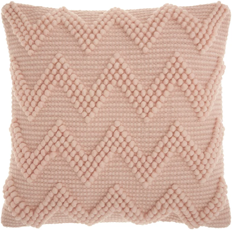 Boho Mauve Rose Textural Chevron Throw Pillow