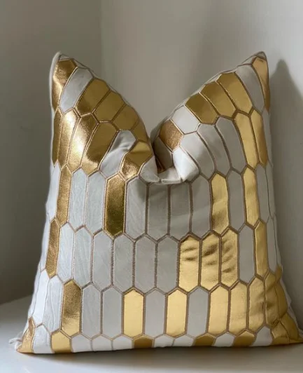 Gold Pattern on Blend Pillow