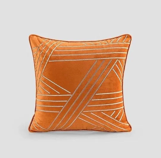 Orange Pattern on Blend Pillow