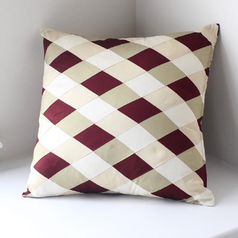 Patchwork Silk Pillow Cover