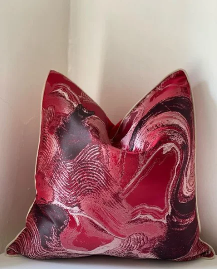 Red Lava Pattern on Blend Pillow