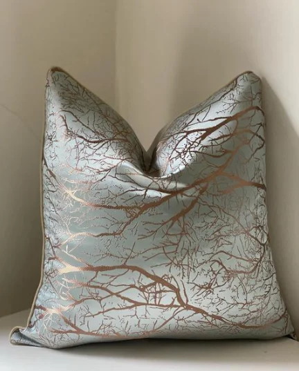 Silver Pattern on Blend Pillow