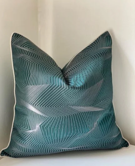 Teal Pattern on Blend Pillow