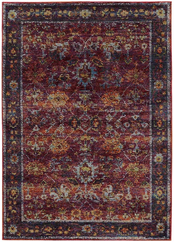 Andorra 7153A Red/ Purple Rug