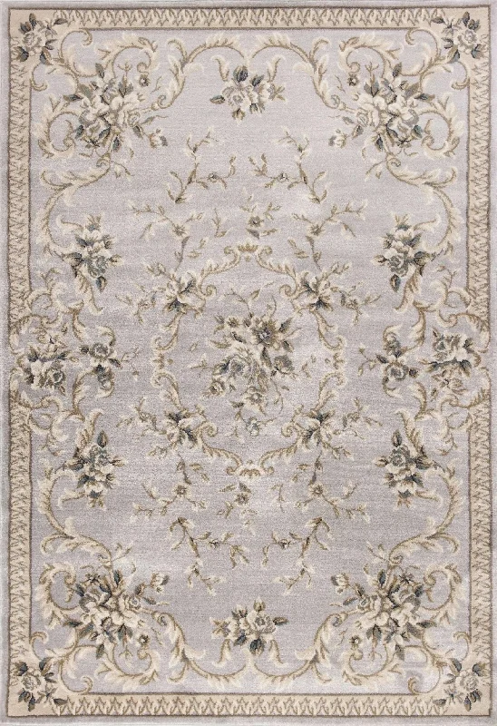 Avalon 5604 Light Grey Aubusson Rug