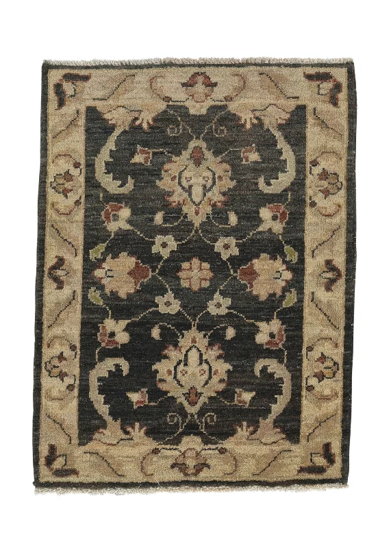 Oriental Rug Pakistani Handmade Area Transitional 2'1"x2'9" (2x3) Brown Floral Design #32505