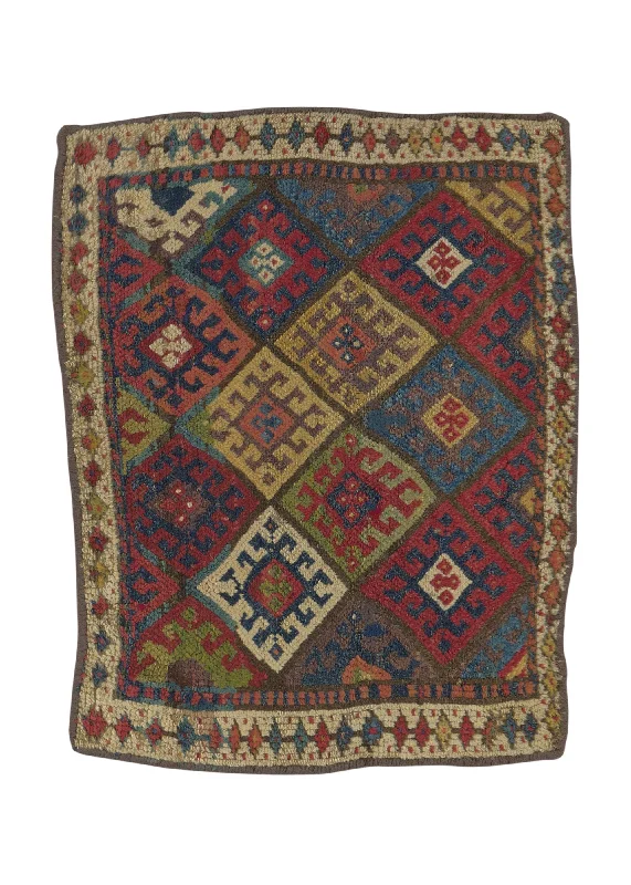 Persian Rug Kurdistan Handmade Area Antique Tribal 2'5"x3'4" (2x3) Multi-color Geometric Design #34144