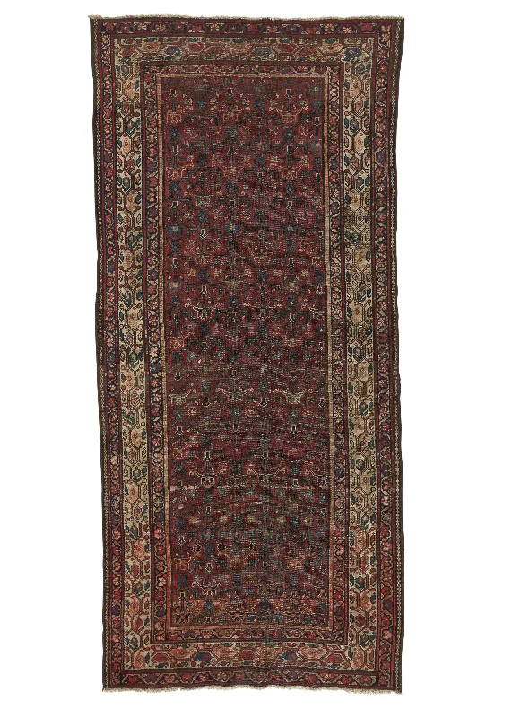 Persian Rug Malayer Handmade Area Runner Antique Tribal 3'9"x8'4" (4x8) Red All Over Design Design #34981