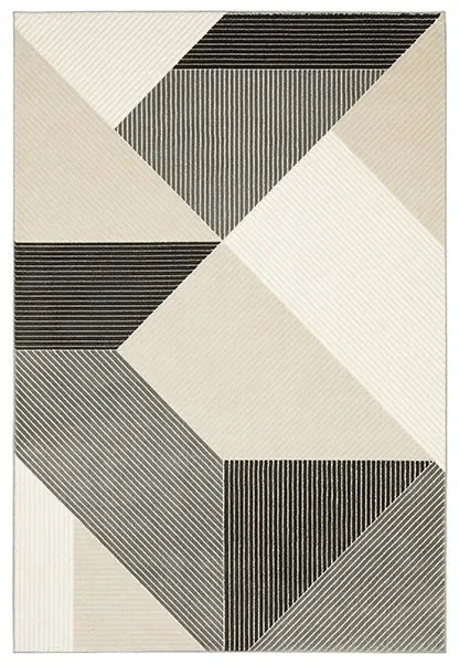 Raylan RAY07 Beige/Black Rug