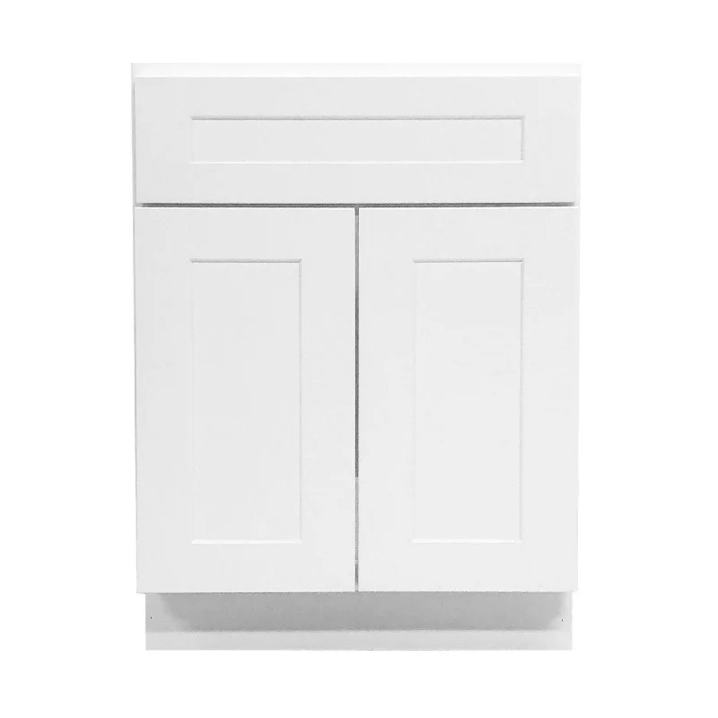 24 Inch White Shaker Single Sink Bathroom Vanity