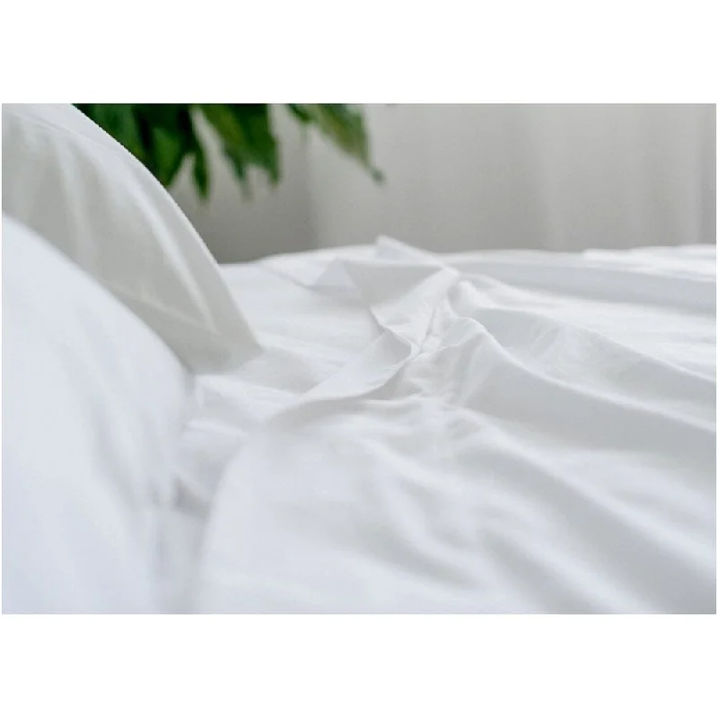 Christopher Knight GOTS certified, 400 ct cotton bed sheet sets-King-White