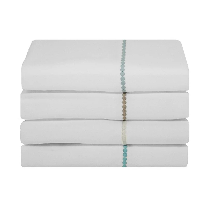 Highlights 400 Thread Count Cotton Dot Cuff Bed Sheet Set