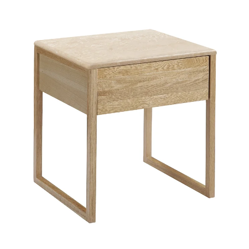 Avalon Travertine Bedside Table