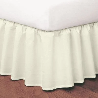 New - BrylaneHome Magic Ruffle Bedskirt - Twin, White