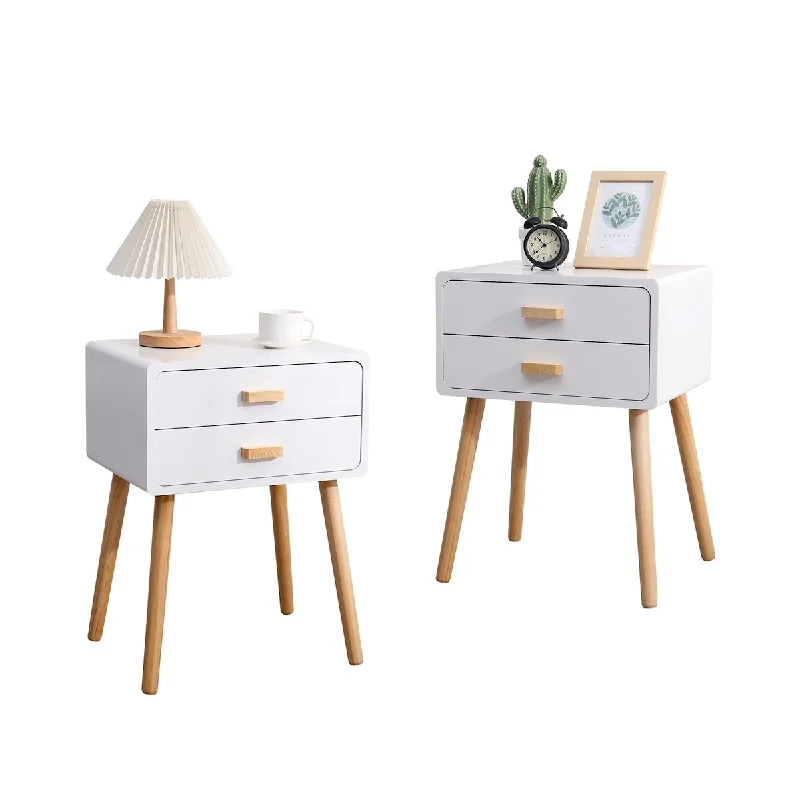 Nightstand Bedside Tables Night Stands End Tables Living Room Set of 2 Nightstand Side Table Night Stand White