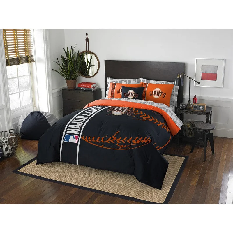 The Northwest Company MLB San Francisco Giants Full 7-piece Bed in a Bag with Sheet Set - Black/Orange