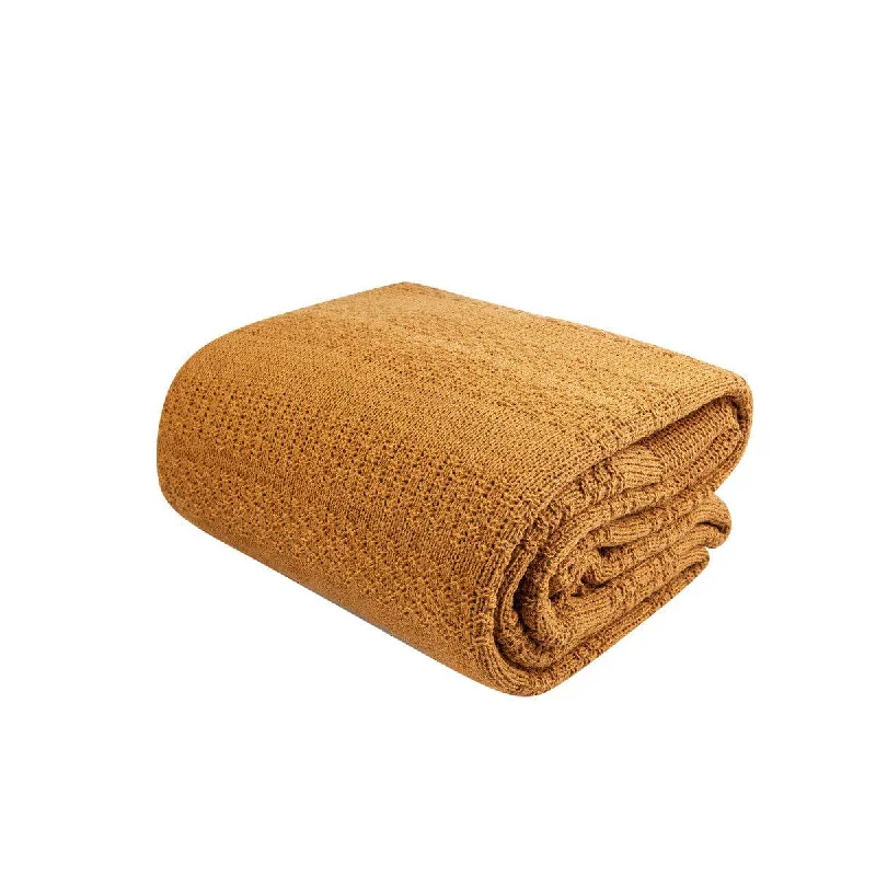 Karaca Home Charm Bold Mustard Double Knitted Blanket 200.17.01.0270