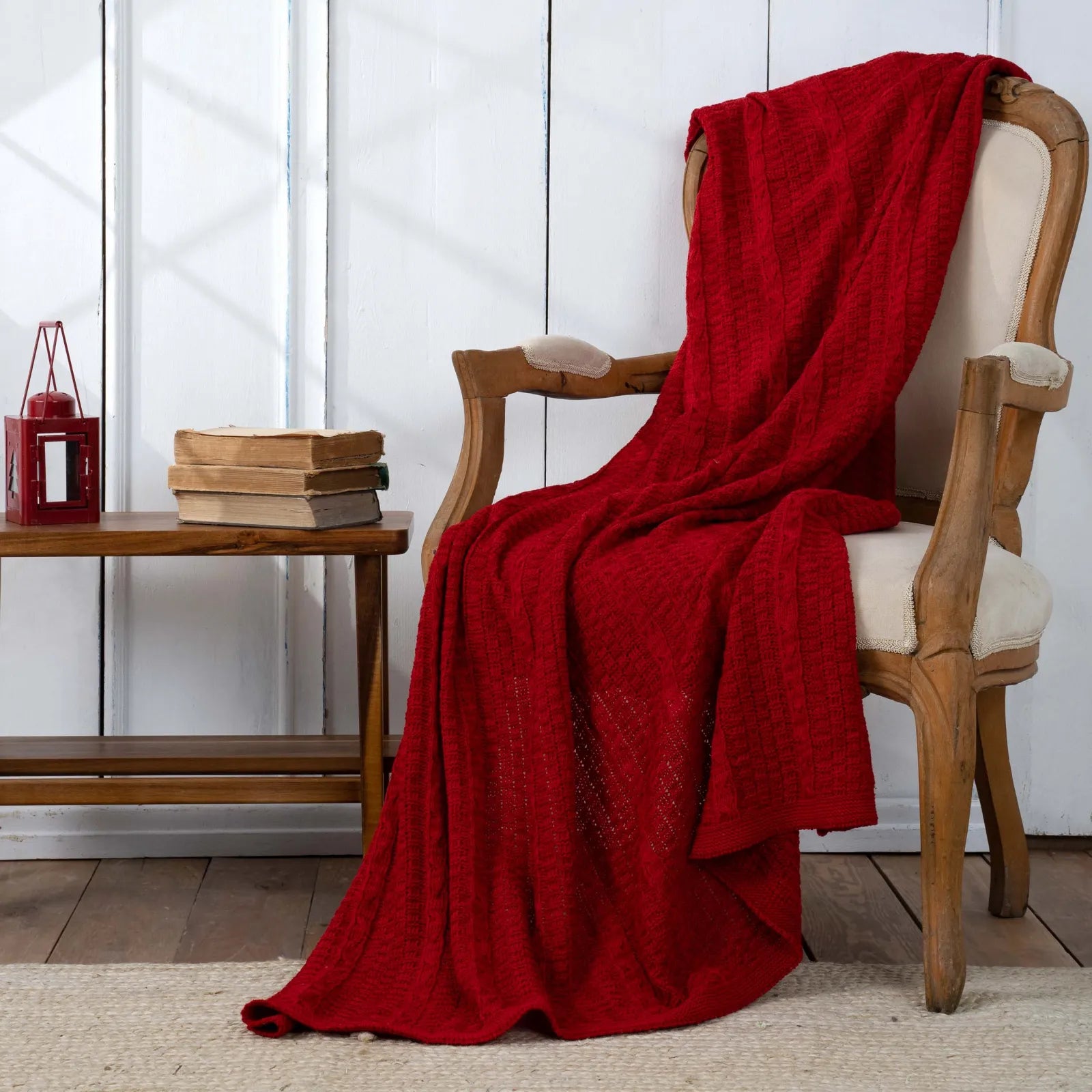 Karaca Home Ema Red Knitwear Tv Blanket 200.20.01.0315