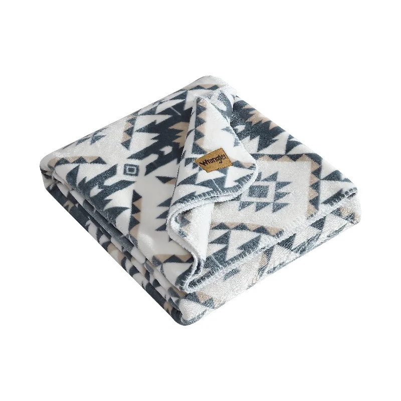 Wrangler Printed Reversible Ultra Soft Plush Throw Blanket