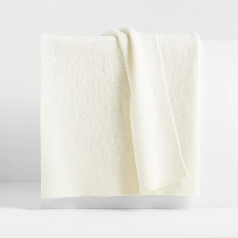 Calda Organic 70"x55" Pampas Ivory Throw Blanket