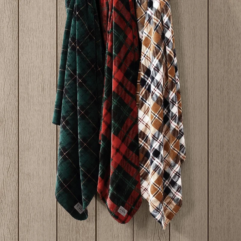 Eddie Bauer Printed Reversible Ultra Soft Plush Throw Blanket