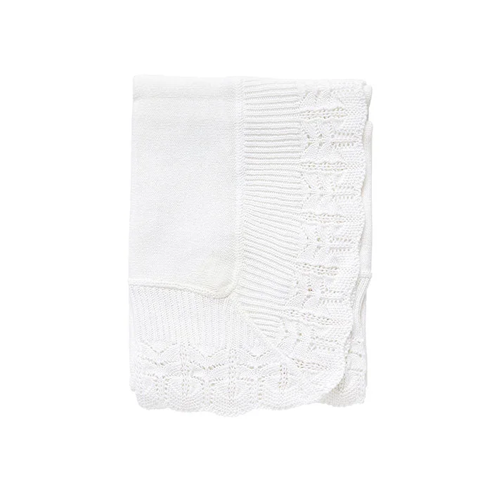 Heirloom Baby Blanket in White