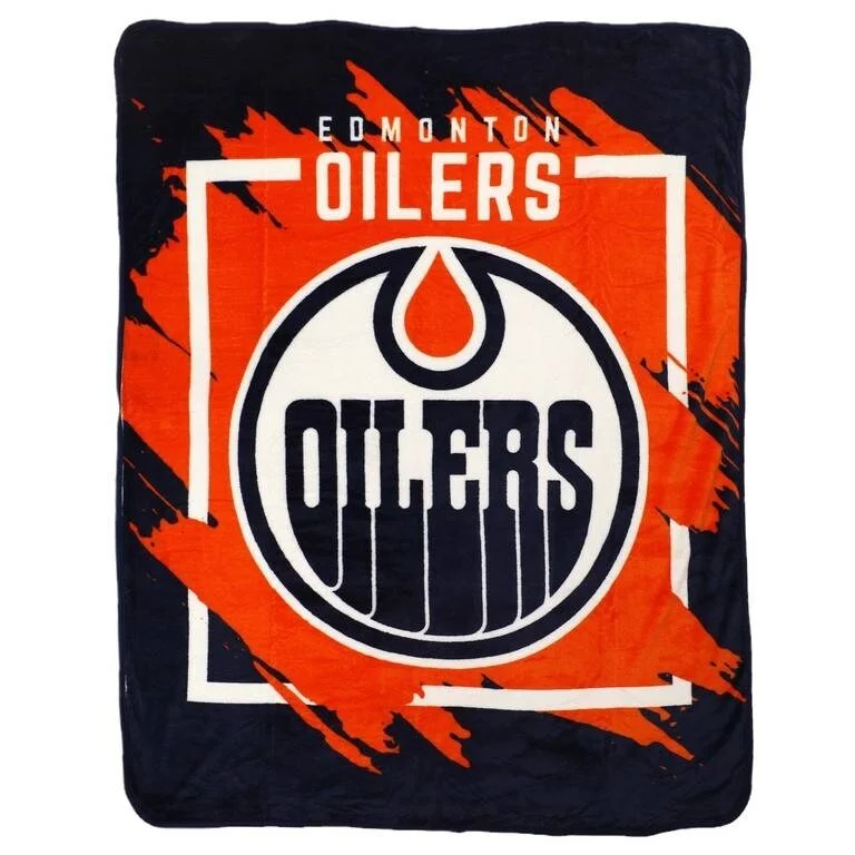 NHL Edmonton Oilers Dimensional Micro Raschel Throw Blanket