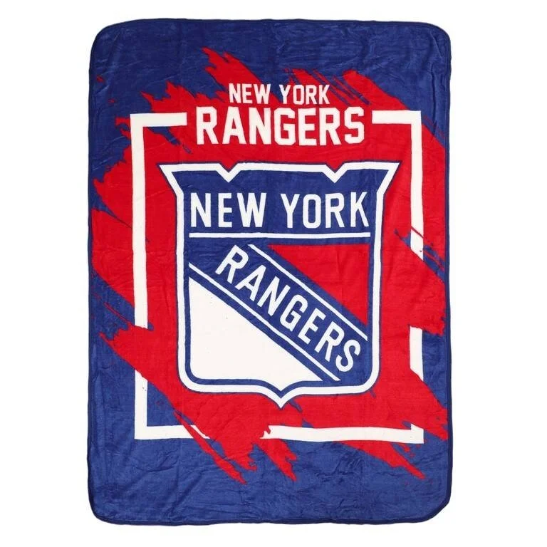 NHL New York Rangers Dimensional Micro Raschel Throw Blanket