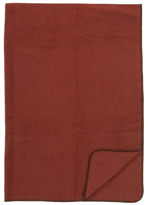 Solid Spice Wool Throw