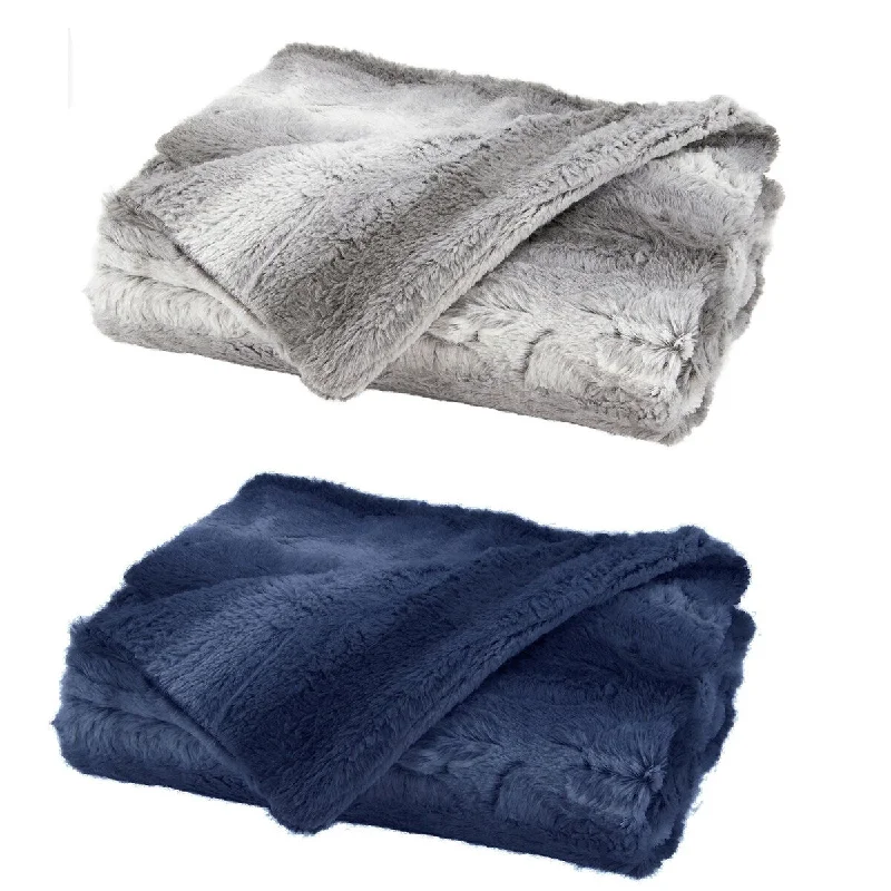 Sunbeam Faux Fur Electric Heated Throw Blanket