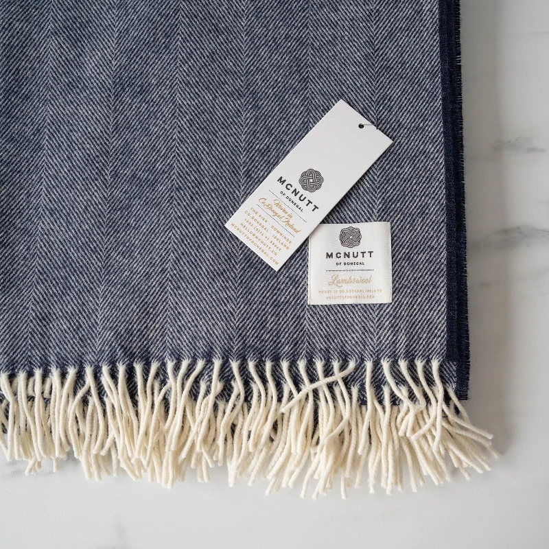 Supersoft Navy Wool Blanket