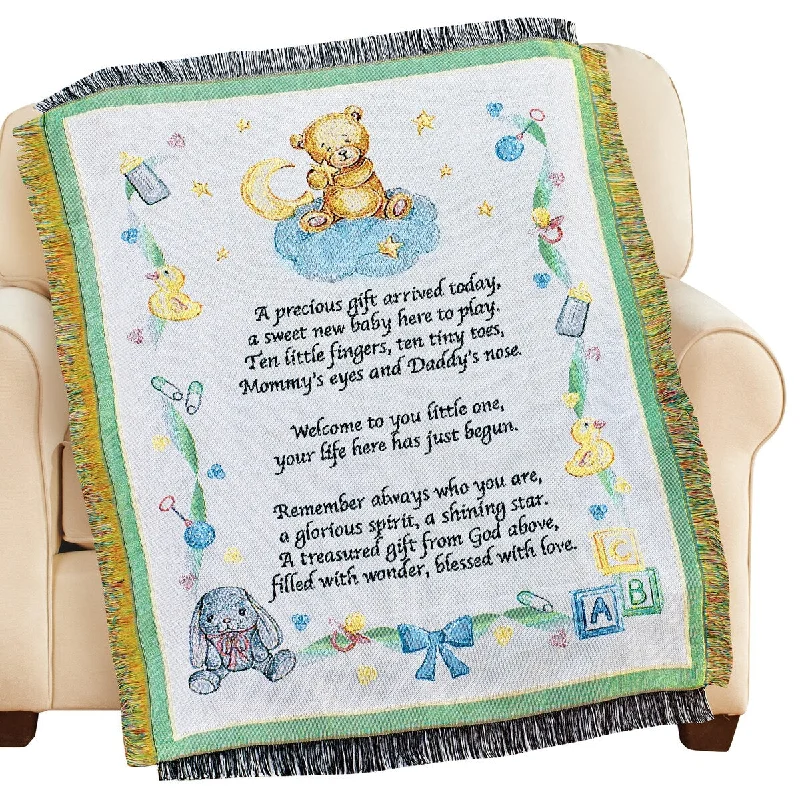 Toys and Teddy Bears Baby Tapestry Throw Blanket