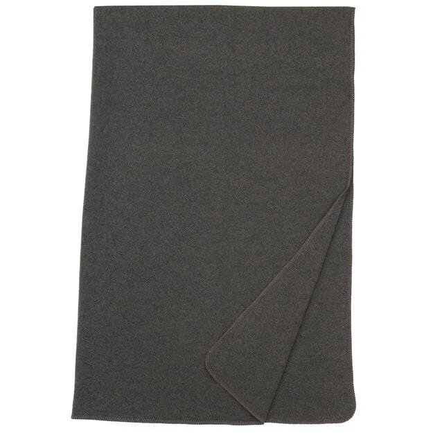 Solid Greystone Wool Throw